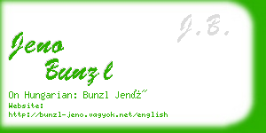 jeno bunzl business card